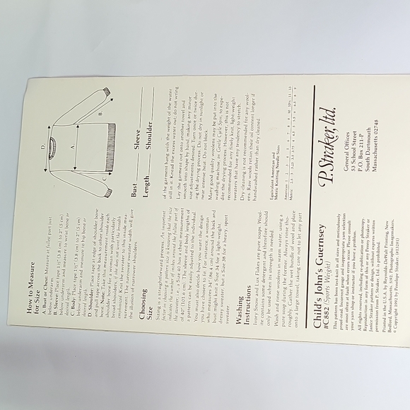 A Classic Straker Design 1992 Sweater Knitting Pattern - Picture 4 of 5